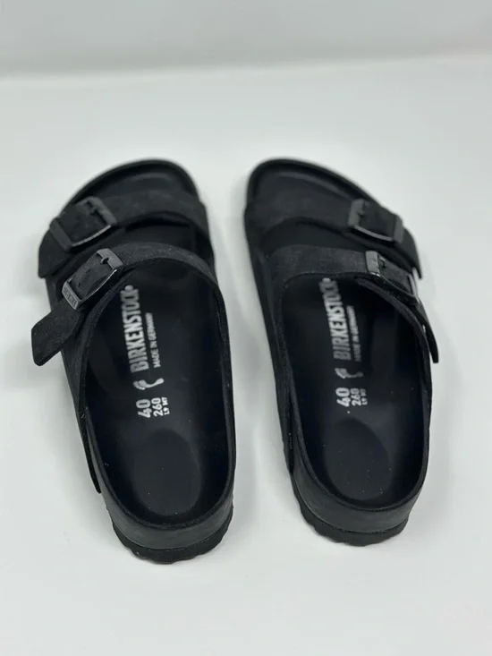 Birkenstock Women’s Arizona Exquisite Black Suede Sandals New with Tags - Picture 8 of 11